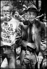 William S. Burroughs & Keith Haring at William’s home, Lawrence, Kansas