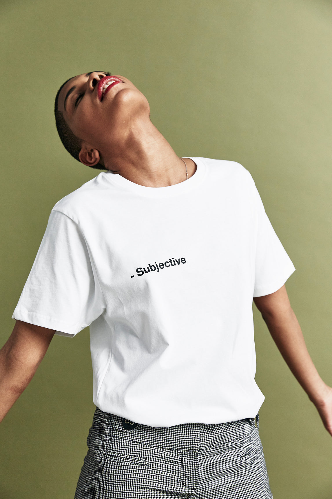 White 'Subjective' T-shirt