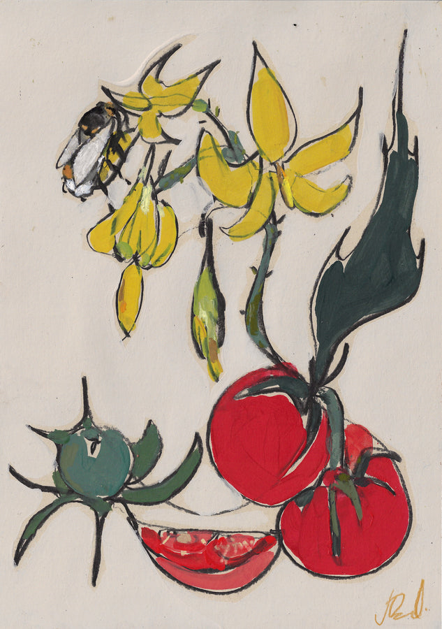 Tomato Blossom and Bee