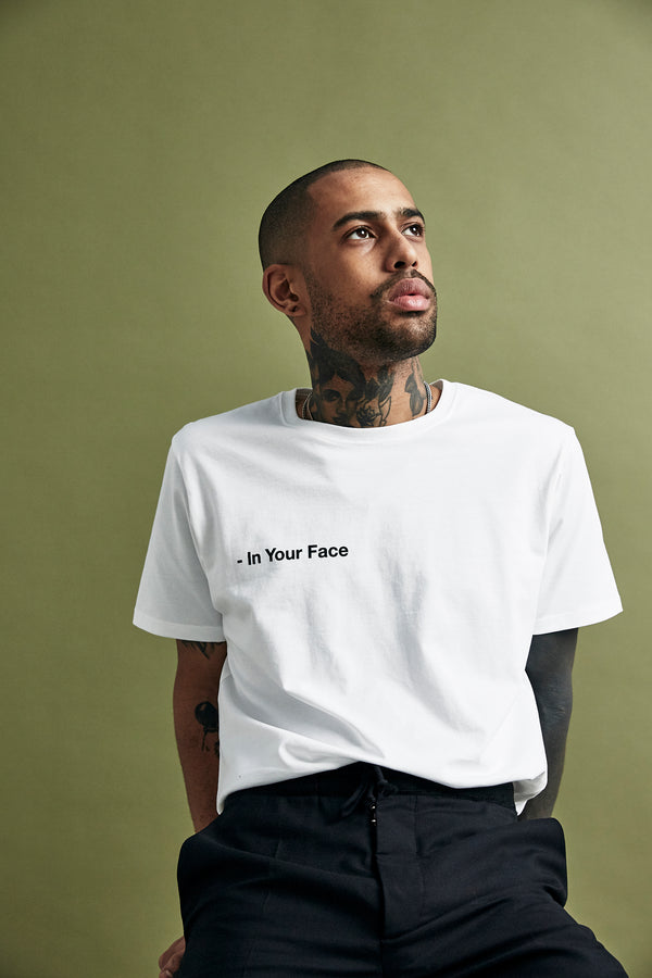 White 'In Your Face' T-Shirt