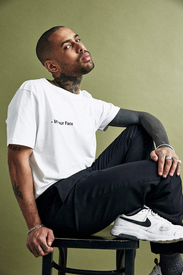 White 'In Your Face' T-Shirt