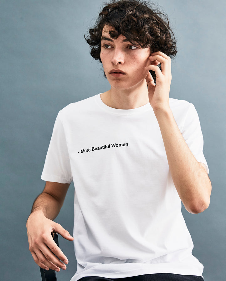 White 'More Beautiful Women' T-shirt