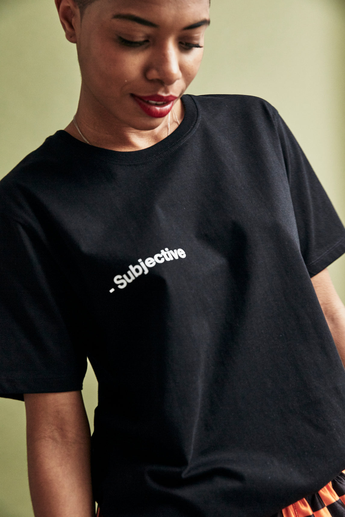 Black 'Subjective' T-shirt