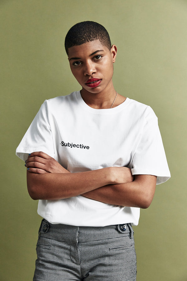 White 'Subjective' T-shirt